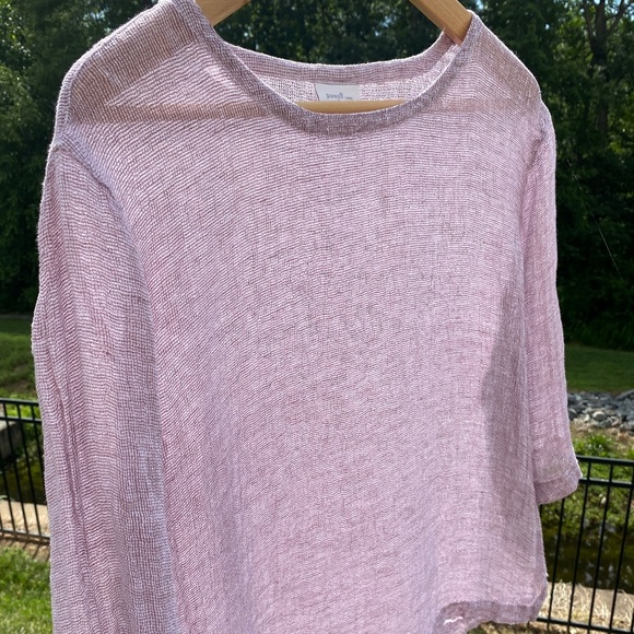 J. Jill Women's PureJill 100% Linen 3/4 Sleeve Boho Sheer Top Size Small - Picture 13 of 13